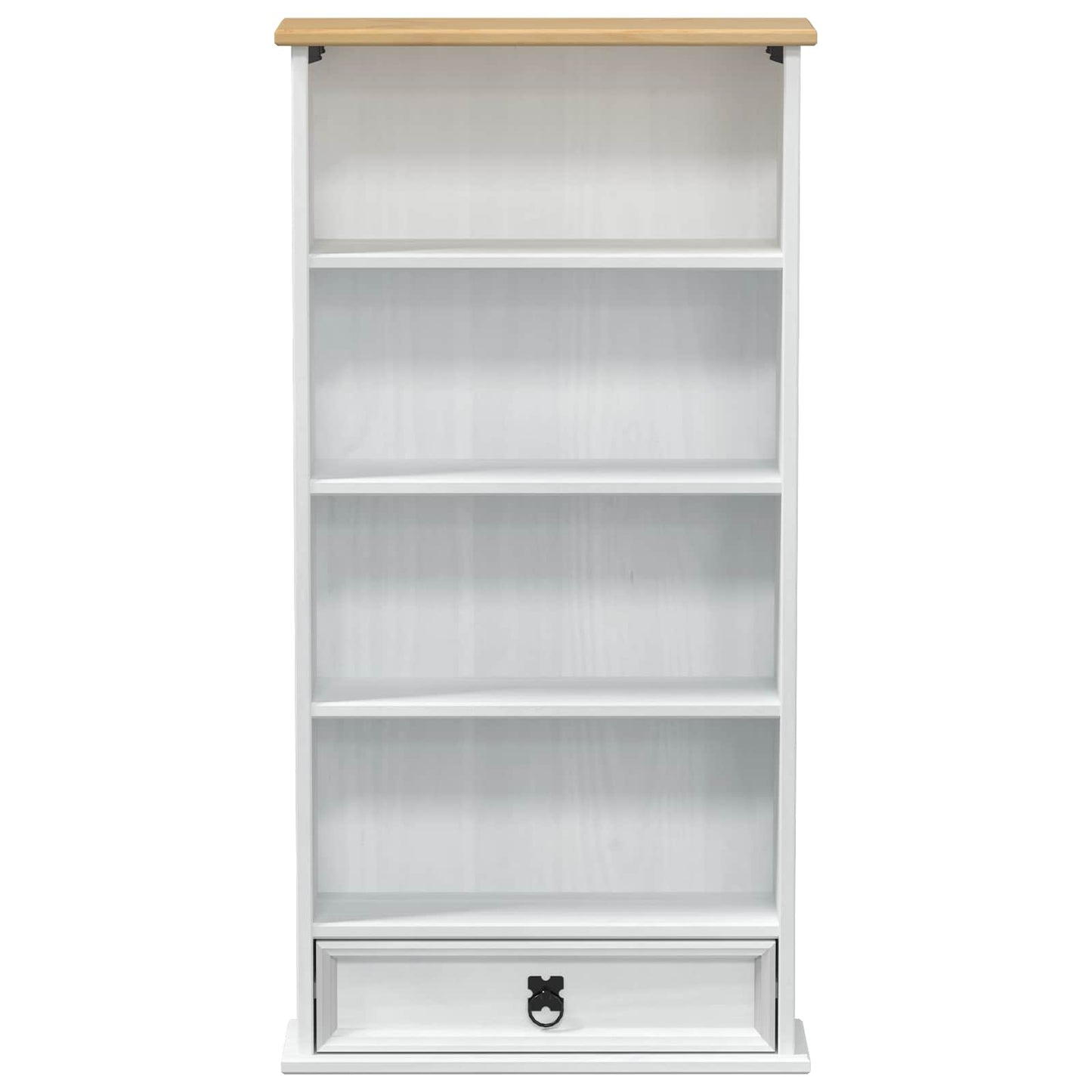 vidaXL CD cabinet White 52 x 17.5 x 103 cm Solid Pine Wood