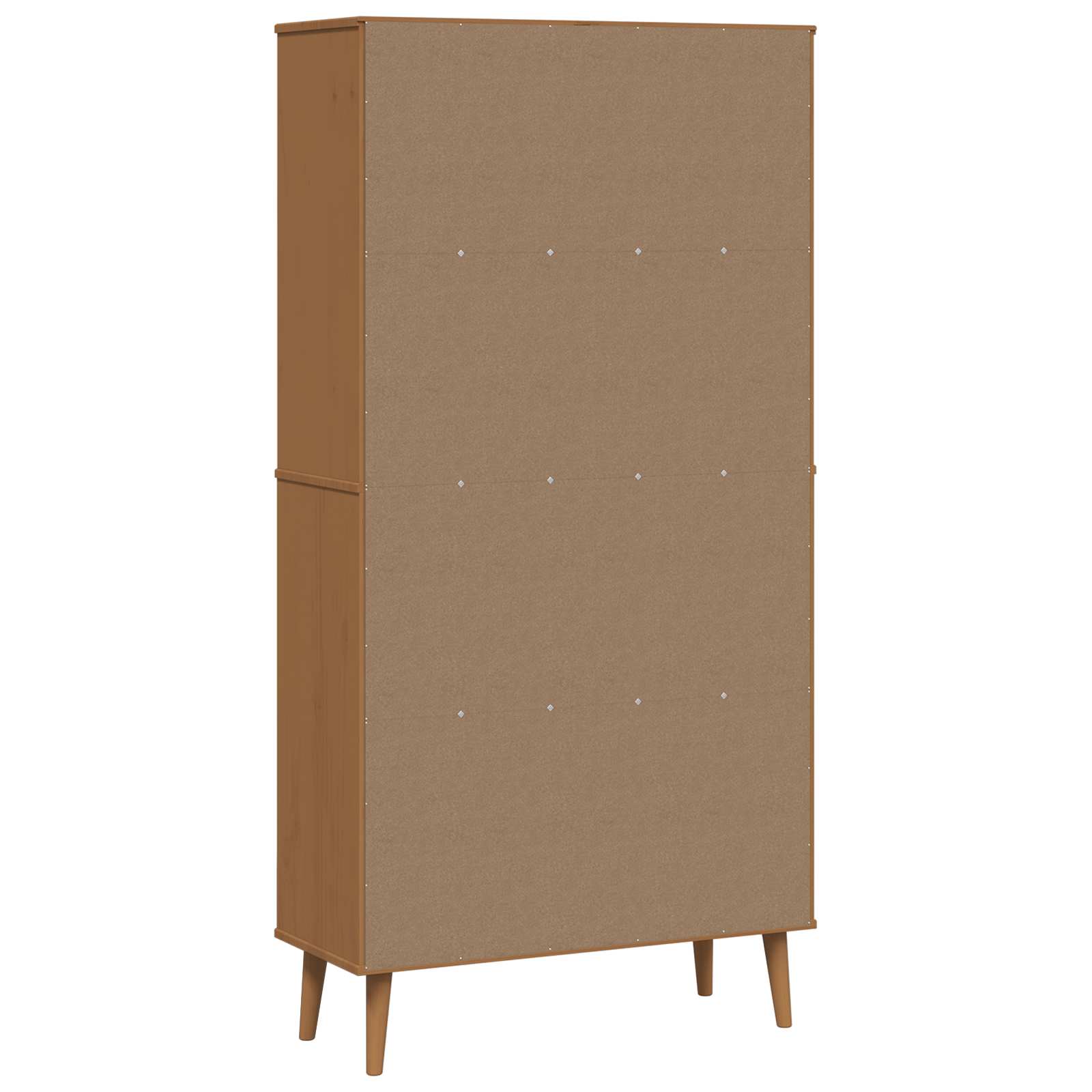 vidaXL Bookcase MOLDE 85 x 35 x 170.5 cm Solid Pine Wood Caramel - Brown