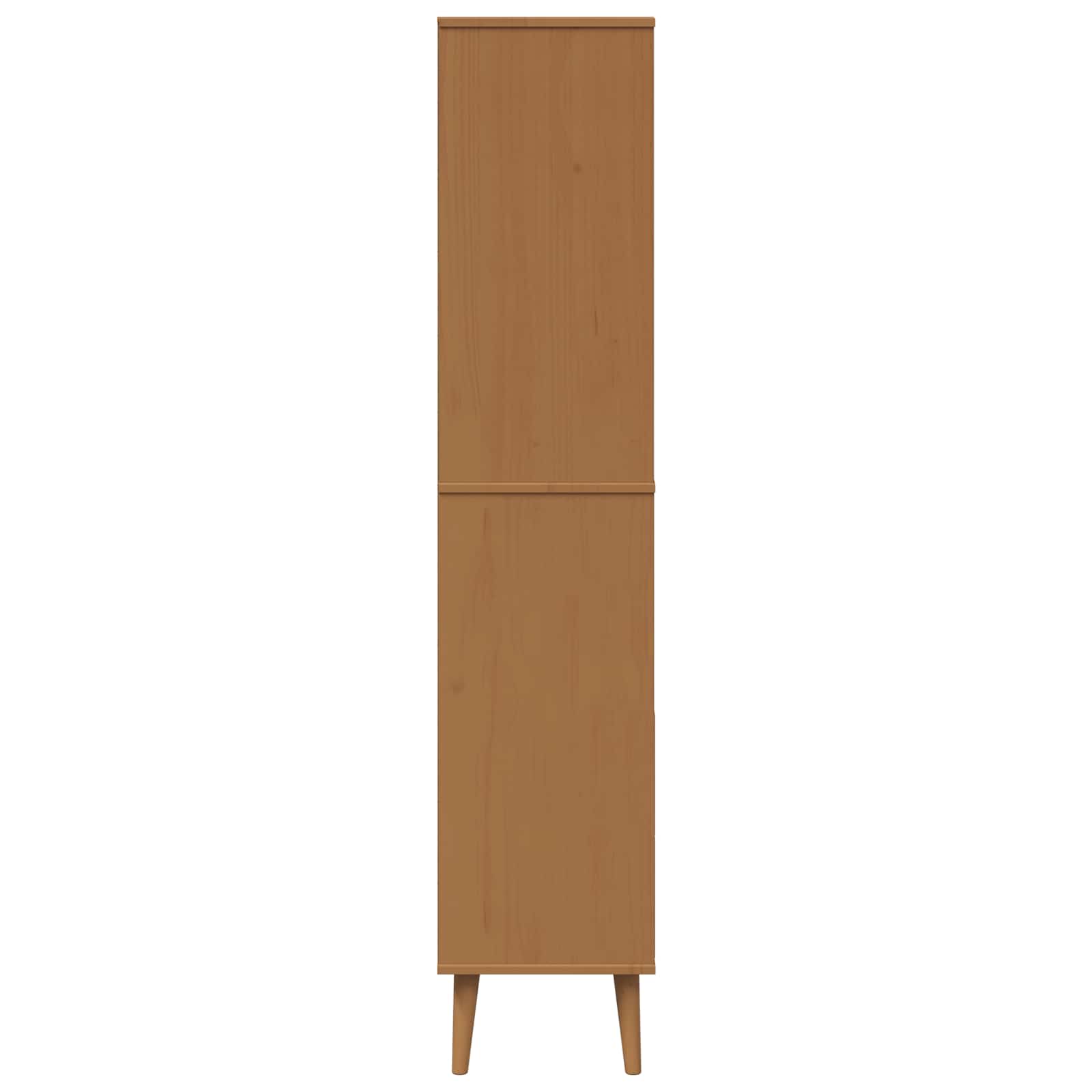 vidaXL Bookcase MOLDE 85 x 35 x 170.5 cm Solid Pine Wood Caramel - Brown