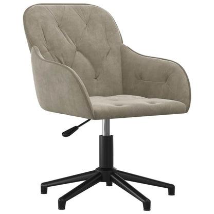vidaXL Dining Chair 2 pcs Velvet 55 x 59.5 x 77 cm Light Grey