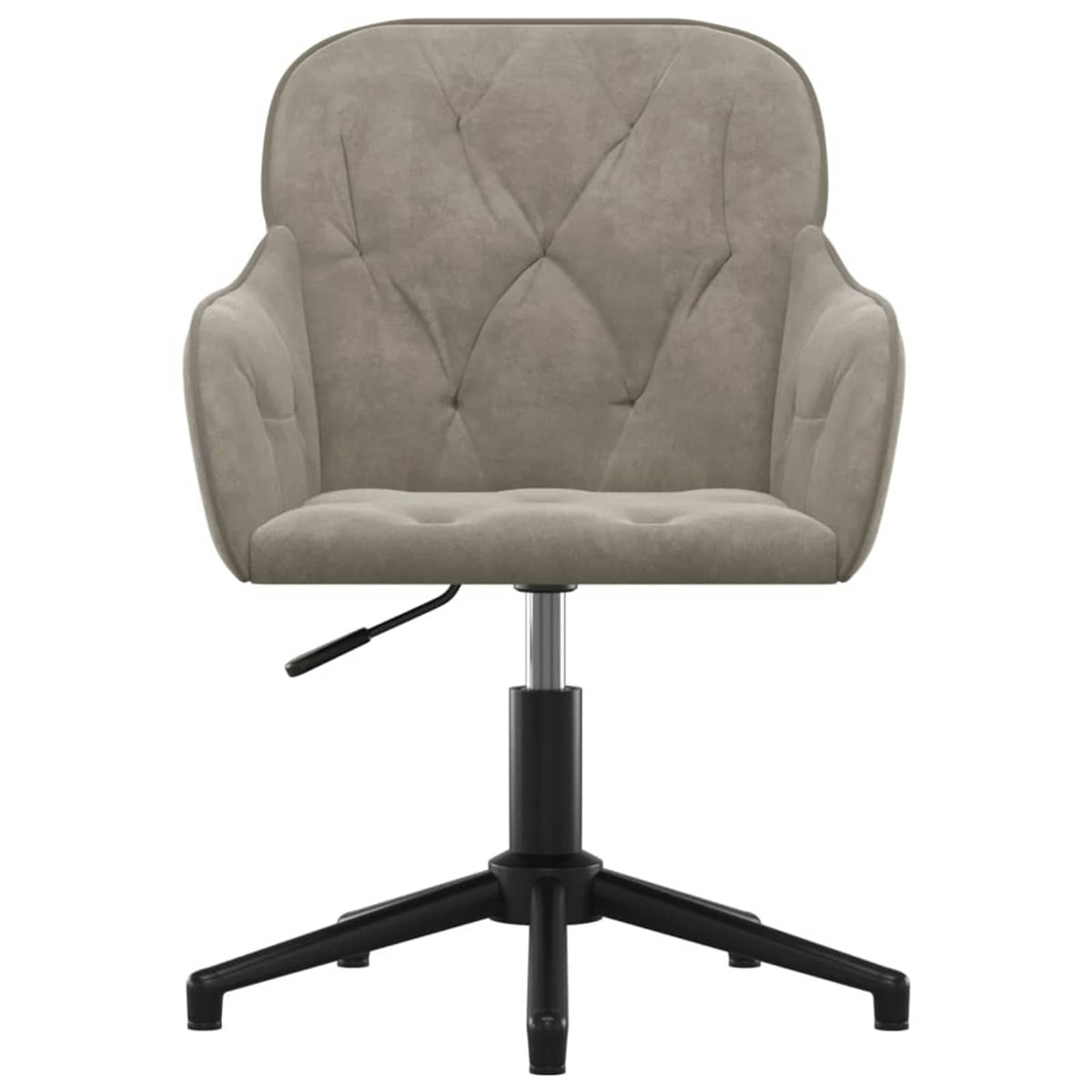 vidaXL Dining Chair 2 pcs Velvet 55 x 59.5 x 77 cm Light Grey