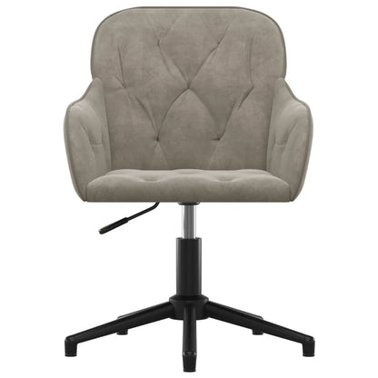 vidaXL Dining Chair 2 pcs Velvet 55 x 59.5 x 77 cm Light Grey