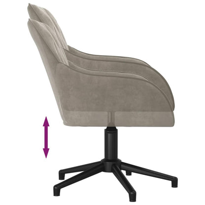 vidaXL Dining Chair 2 pcs Velvet 55 x 59.5 x 77 cm Light Grey