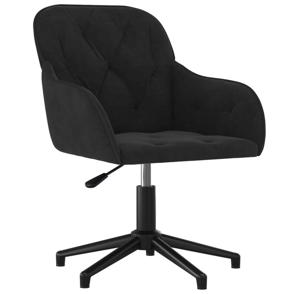 vidaXL Dining Chair 2 pcs Velvet 55 x 59.5 x 77 cm Black