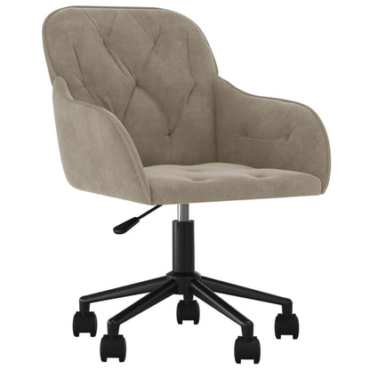 vidaXL Dining Chair 2 pcs Velvet 55 x 59.5 x 77 cm Light Grey - 68717