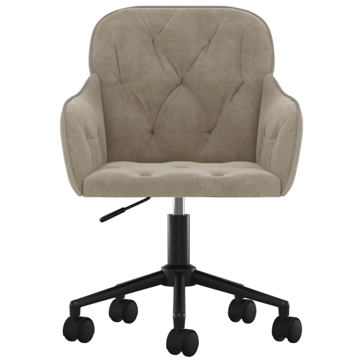 vidaXL Dining Chair 2 pcs Velvet 55 x 59.5 x 77 cm Light Grey - 68717