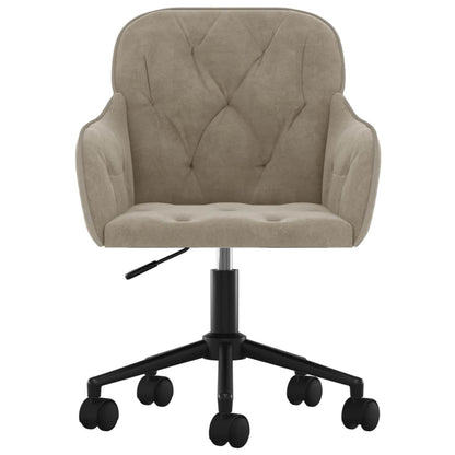 vidaXL Dining Chair 2 pcs Velvet 55 x 59.5 x 77 cm Light Grey - 68717