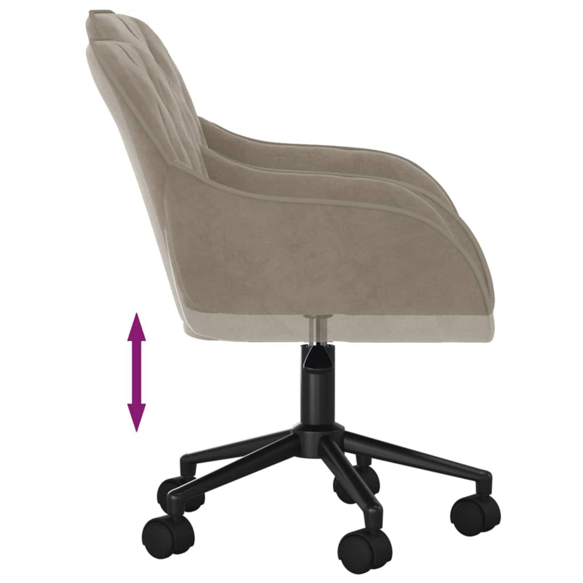 vidaXL Dining Chair 2 pcs Velvet 55 x 59.5 x 77 cm Light Grey - 68717