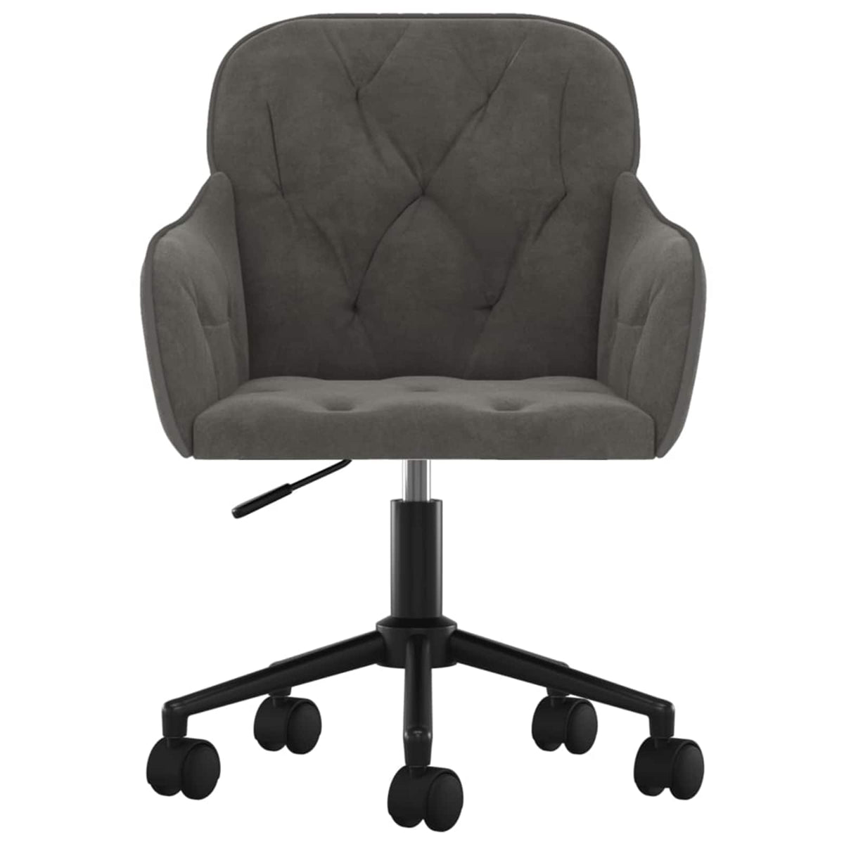 vidaXL Dining Chair 2 pcs Velvet 55 x 59.5 x 77 cm Dark Grey - 68718