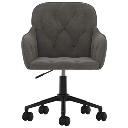 vidaXL Dining Chair 2 pcs Velvet 55 x 59.5 x 77 cm Dark Grey - 68718
