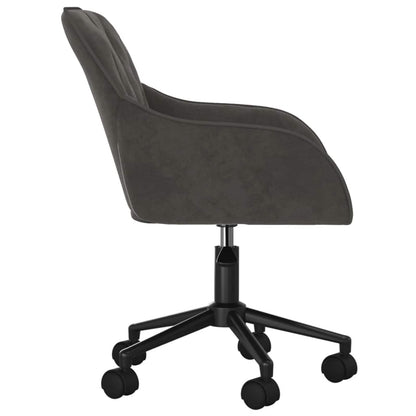 vidaXL Dining Chair 2 pcs Velvet 55 x 59.5 x 77 cm Dark Grey - 68718