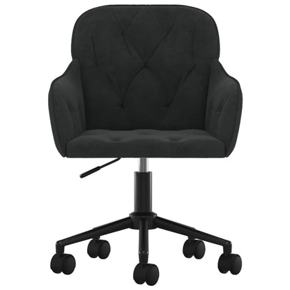 vidaXL Dining Chair 2 pcs Velvet 55 x 59.5 x 77 cm Black - 68719