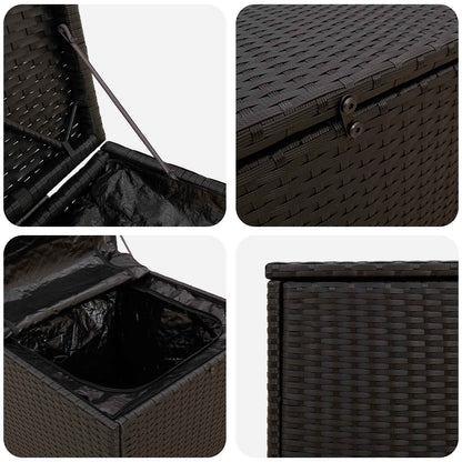 vidaXL Cushion Box 55 x 55 x 69 cm steel - Black