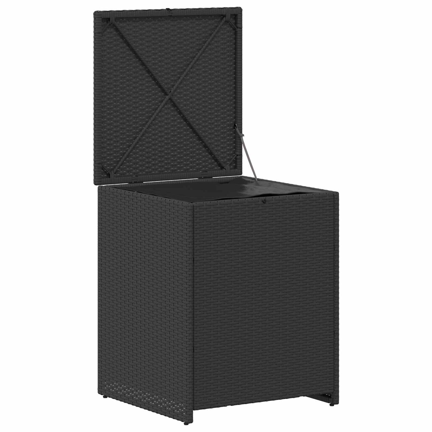 vidaXL Cushion Box 55 x 55 x 69 cm steel - Black