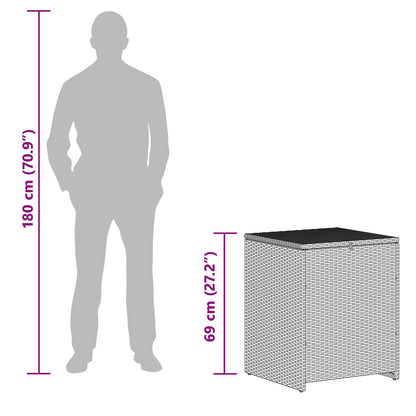 vidaXL Cushion Box 55 x 55 x 69 cm steel - Black
