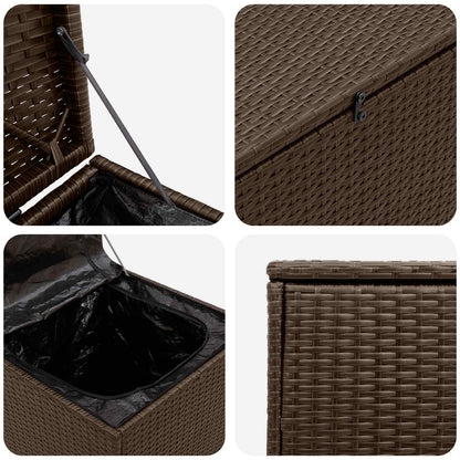 vidaXL Cushion Box 55 x 55 x 69 cm steel - Brown