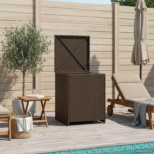 vidaXL Cushion Box 55 x 55 x 69 cm steel - Brown
