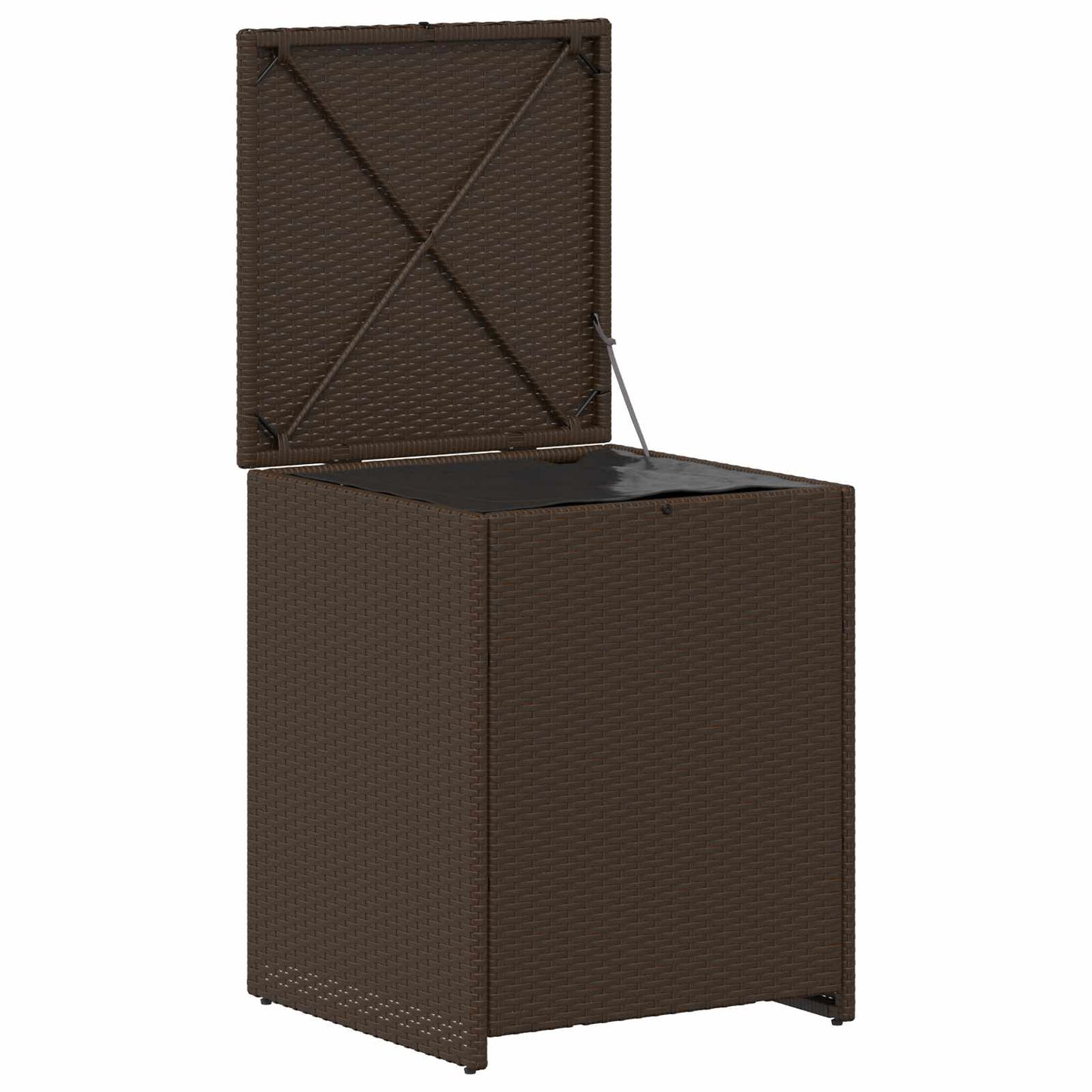 vidaXL Cushion Box 55 x 55 x 69 cm steel - Brown