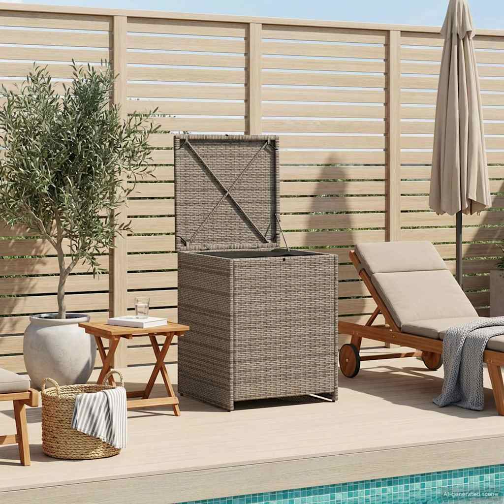 vidaXL Cushion Box 55 x 55 x 69 cm steel - Grey