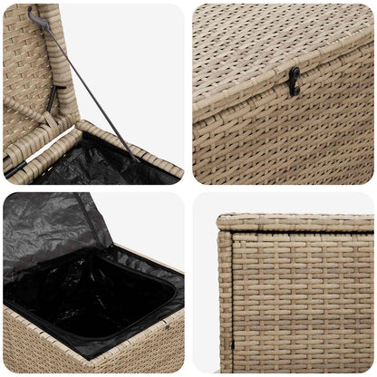 vidaXL Cushion Box 55 x 55 x 69 cm steel - Beige