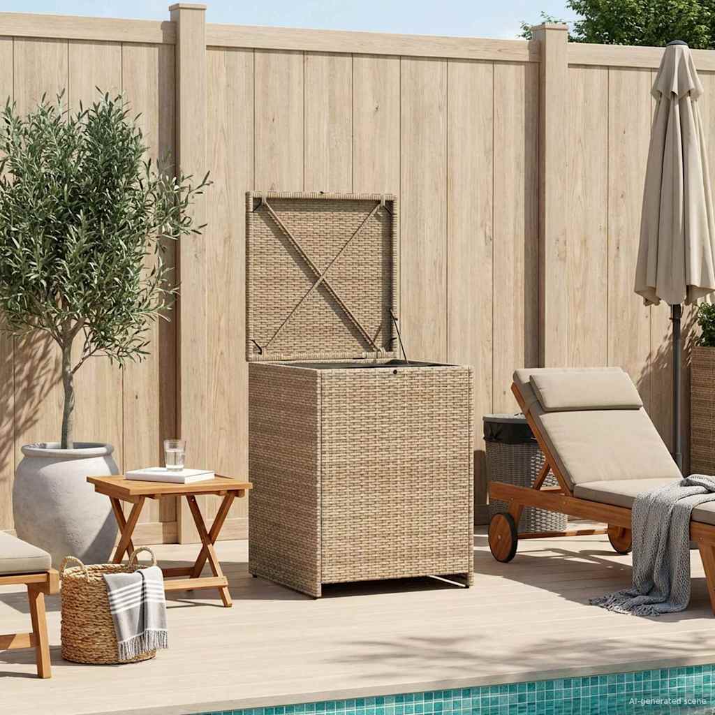 vidaXL Cushion Box 55 x 55 x 69 cm steel - Beige