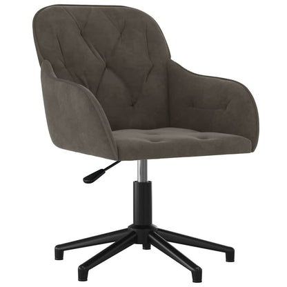 vidaXL Office Chair Dark Grey 56 x 61.5 x 72 cm Velvet