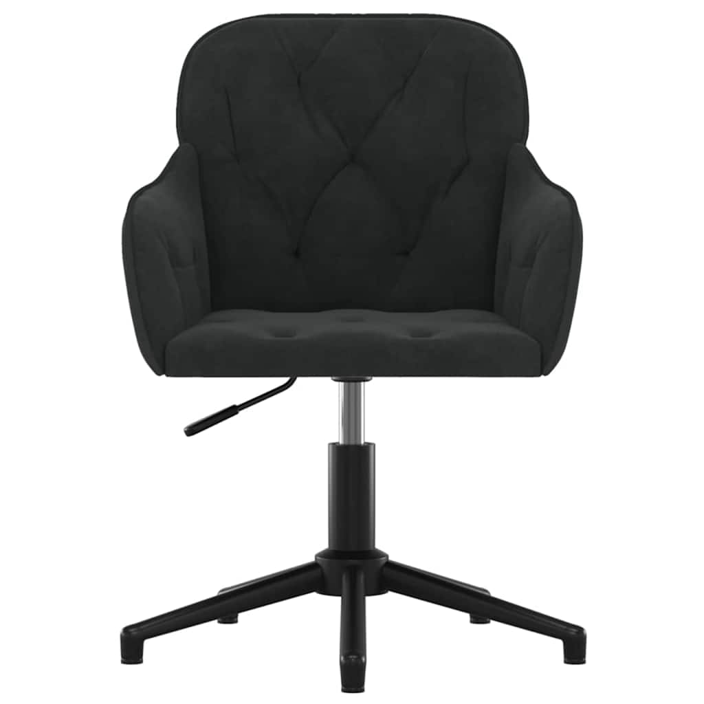 vidaXL Office Chair Height Adjustable Black 56 x 61.5 x 72 cm Velvet