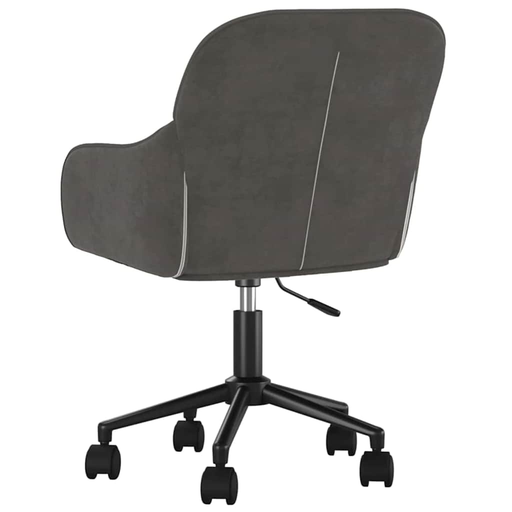 vidaXL Office Chair with Wheel Dark Grey 56 x 61.5 x 72 cm Velvet