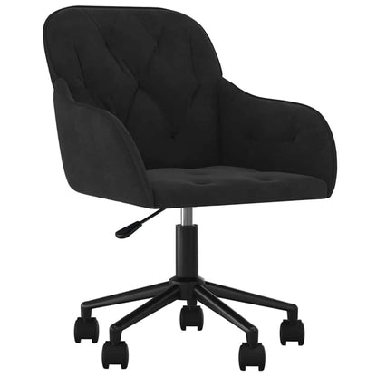 vidaXL Office Chair Height Adjustable Black 56 x 61.5 x 72 cm Velvet - 68799
