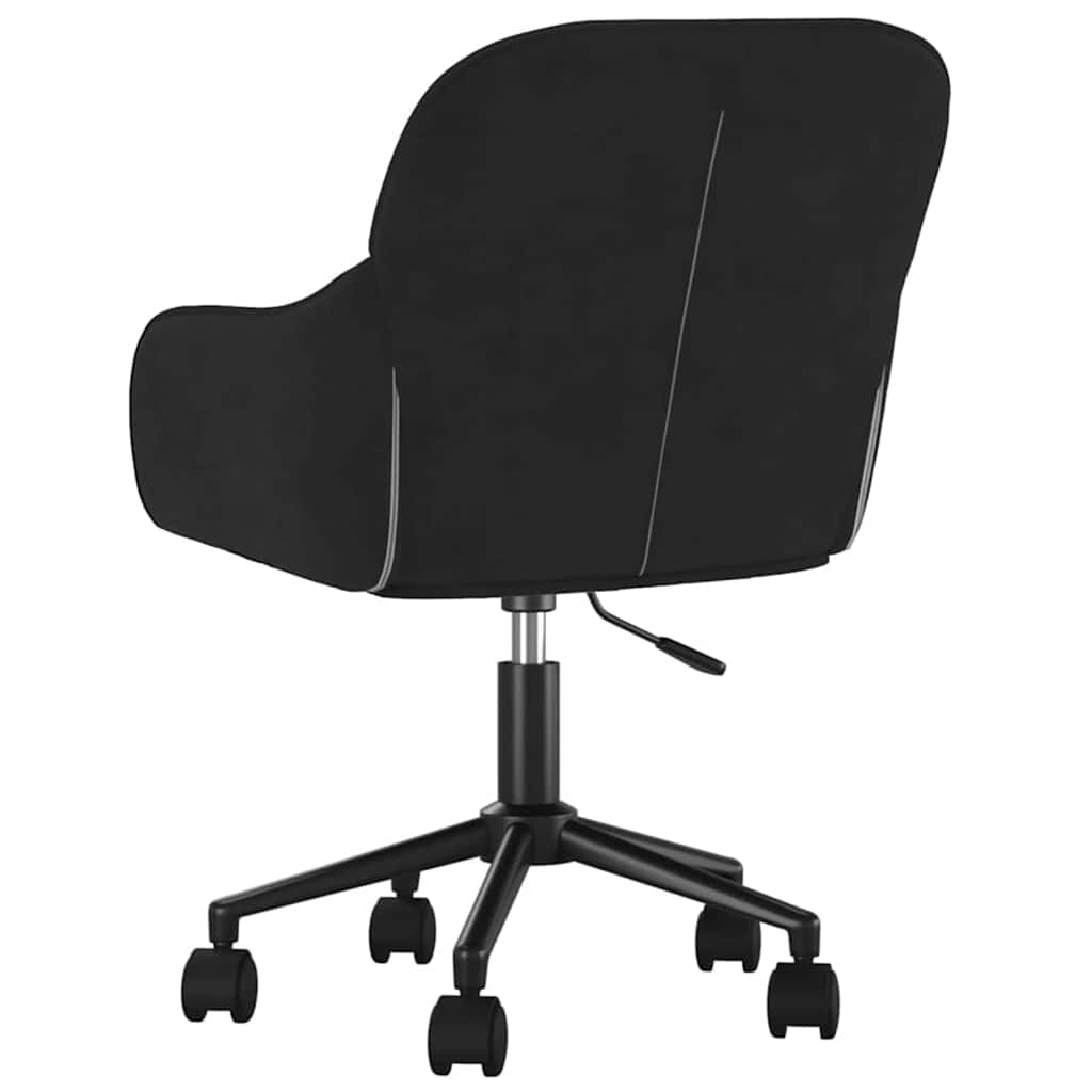 vidaXL Office Chair Height Adjustable Black 56 x 61.5 x 72 cm Velvet - 68799