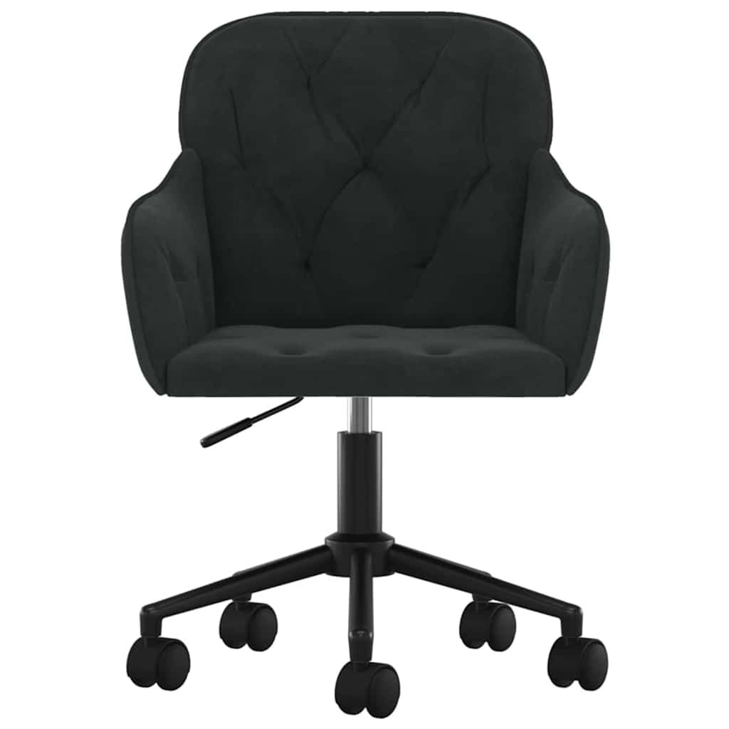 vidaXL Office Chair Height Adjustable Black 56 x 61.5 x 72 cm Velvet - 68799