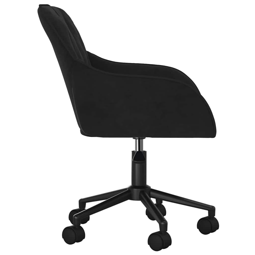 vidaXL Office Chair Height Adjustable Black 56 x 61.5 x 72 cm Velvet - 68799