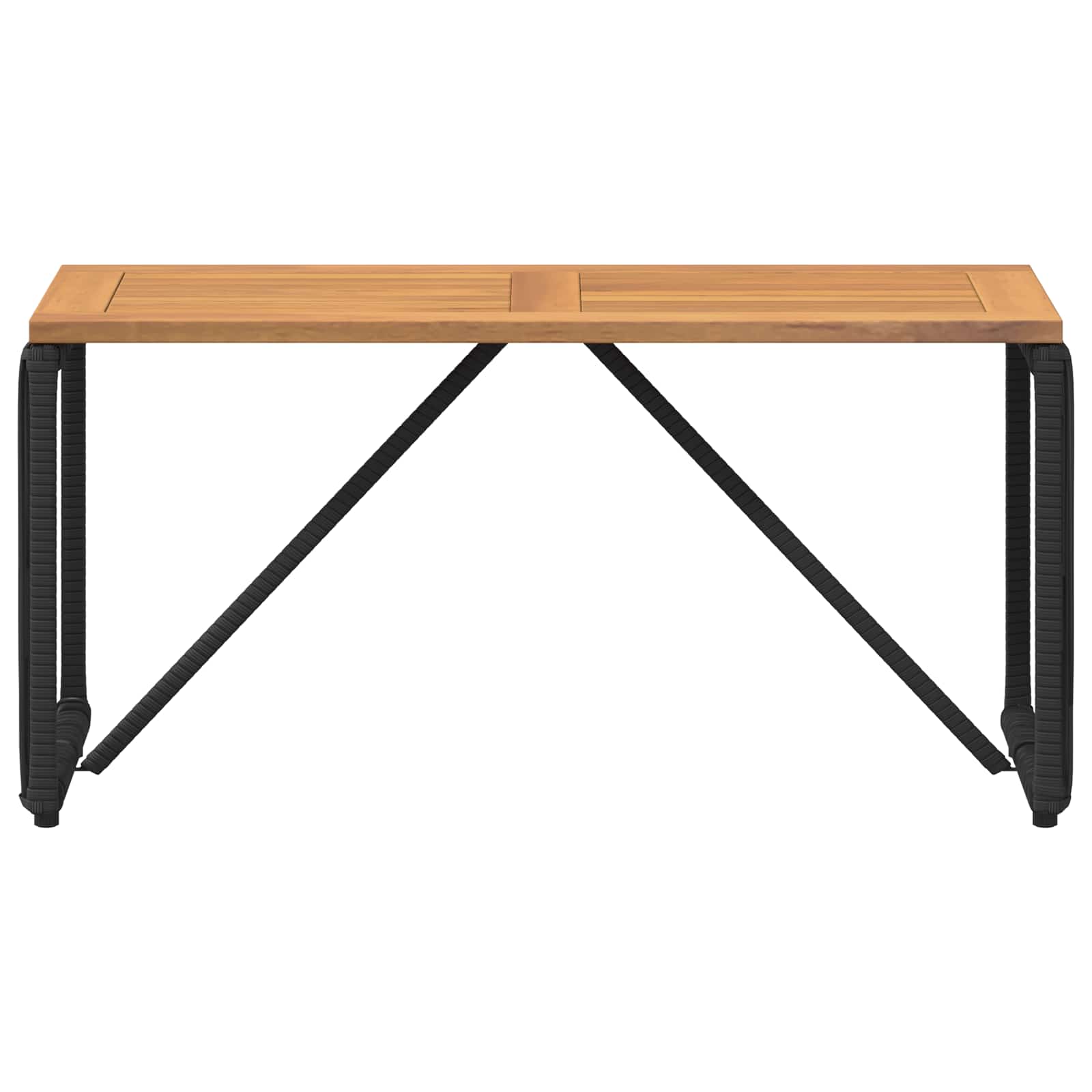vidaXL Outdoor Table Black and Brown 80 x 40 x 40 cm Poly Rattan