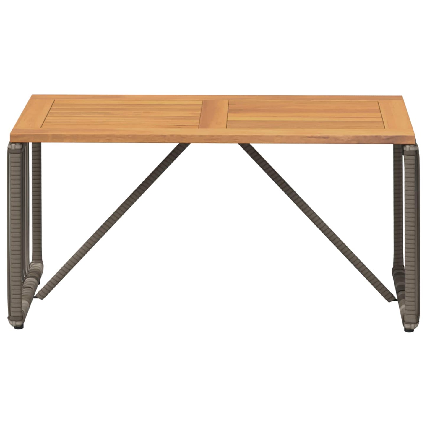vidaXL Outdoor Table Grey and Brown 80 x 40 x 40 cm Poly Rattan