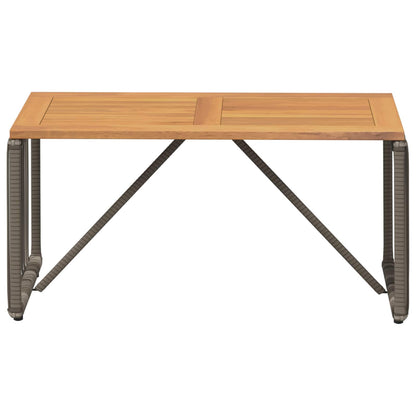 vidaXL Outdoor Table Grey and Brown 80 x 40 x 40 cm Poly Rattan