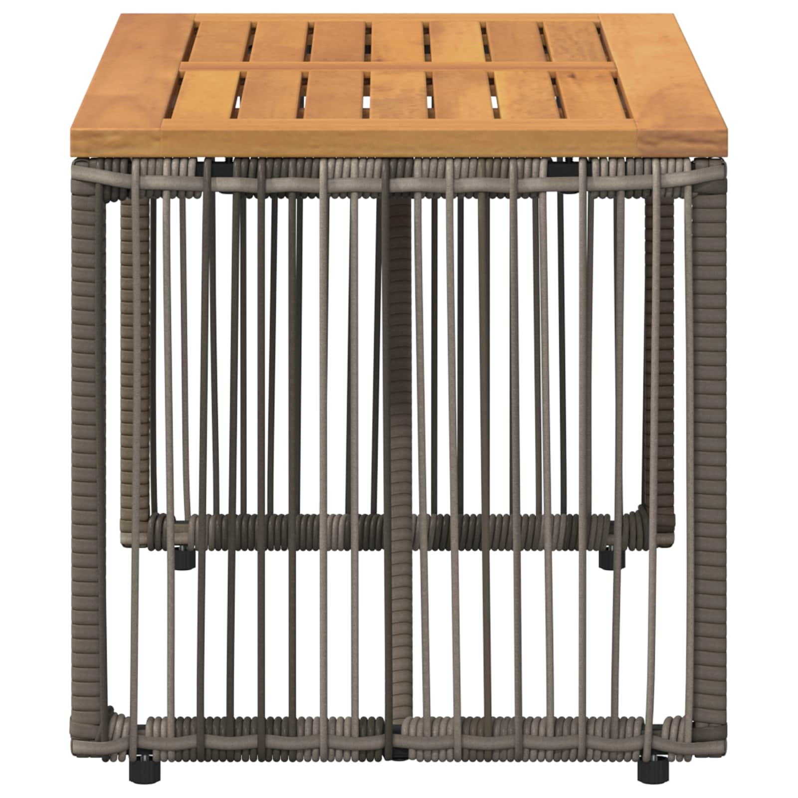 vidaXL Outdoor Table Grey and Brown 80 x 40 x 40 cm Poly Rattan