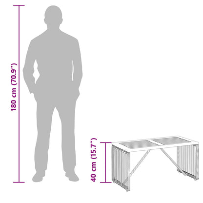 vidaXL Outdoor Table Grey and Brown 80 x 40 x 40 cm Poly Rattan