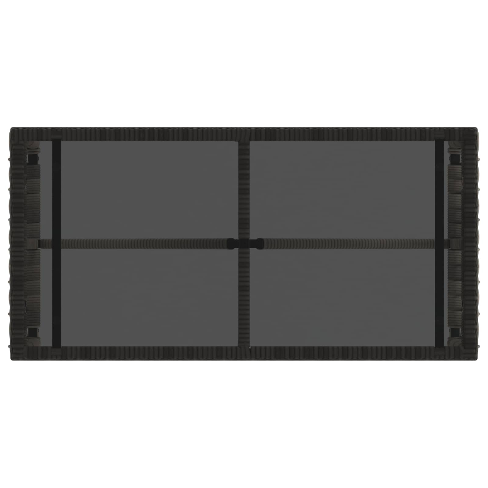 vidaXL Outdoor Table Grey and Black 80 x 40 x 40 cm