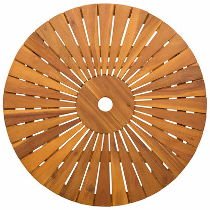 vidaXL Folding Garden Table Natural Ø70 x 75 cm Solid Acacia Wood - Brown