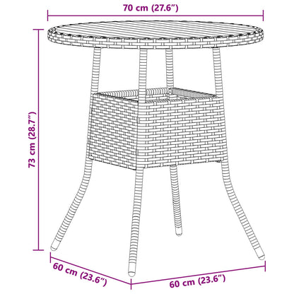 vidaXL Dinner Table Grey and Acacia 70 x 70 x 73 cm Solid Acacia Wood