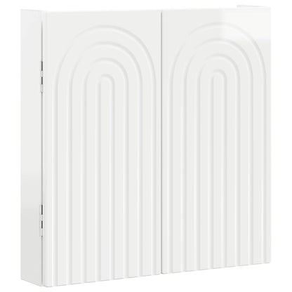 vidaXL Dartboard Cabinet ALKMAAR High Gloss White Engineered Wood - 52.5 x 10.5 x 53.5 cm