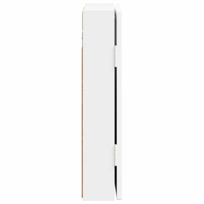 vidaXL Dartboard Cabinet ALKMAAR High Gloss White Engineered Wood - 52.5 x 10.5 x 53.5 cm