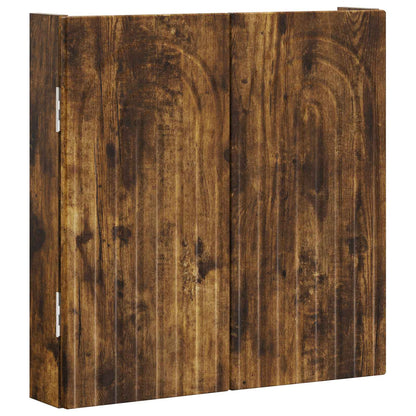 vidaXL Dartboard Cabinet ALKMAAR Smoked Oak 52.5 x 10.5 x 53.5 cm - Brown