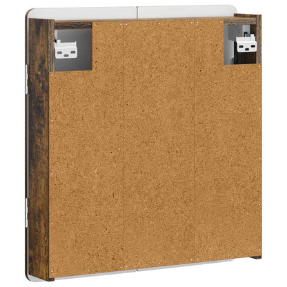 vidaXL Dartboard Cabinet ZWOLLE Smoked Oak 52.5 x 10.5 x 57.5 cm - Brown