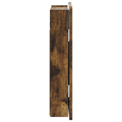 vidaXL Dartboard Cabinet ZWOLLE Smoked Oak 52.5 x 10.5 x 57.5 cm - Brown