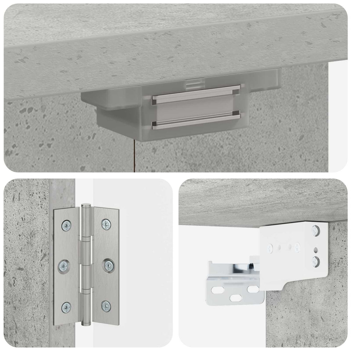 vidaXL Dartboard Cabinet ARNHEM Concrete Grey 52.5 x 10.5 x 53.5 cm