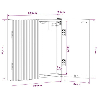 vidaXL Dartboard Cabinet ARNHEM Concrete Grey 52.5 x 10.5 x 53.5 cm