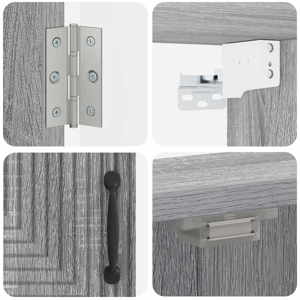 vidaXL Dartboard Cabinet HAARLEM Grey Sonoma 52.5 x 10.5 x 53.5 cm