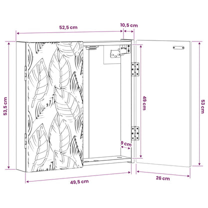 vidaXL Dartboard Cabinet DELFT White 52.5 x 10.5 x 53.5 cm