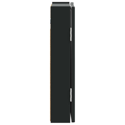 vidaXL Dartboard Cabinet DELFT Black 52.5 x 10.5 x 53.5 cm